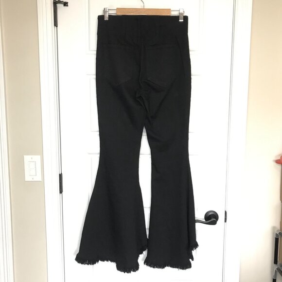 Show Me Your Mumu Becky Bells In Black Lava Women's Large High Waist Fringe USA - Picture 4 of 13